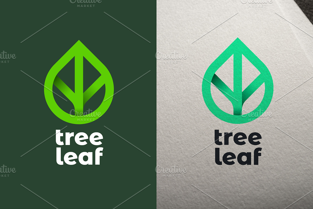 Nature elements. 4 gradient logo, a Branding & Logo Template by Magda (Photo 3 of 5)