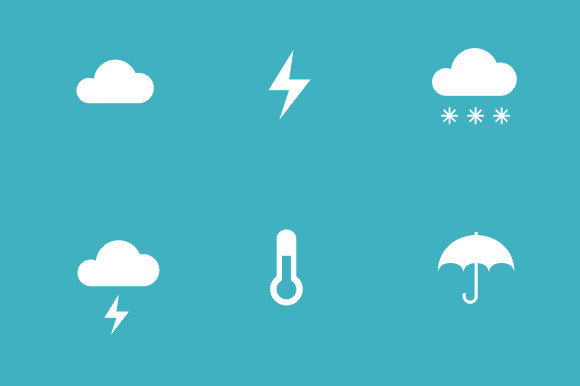 6 Vector Weather Icons