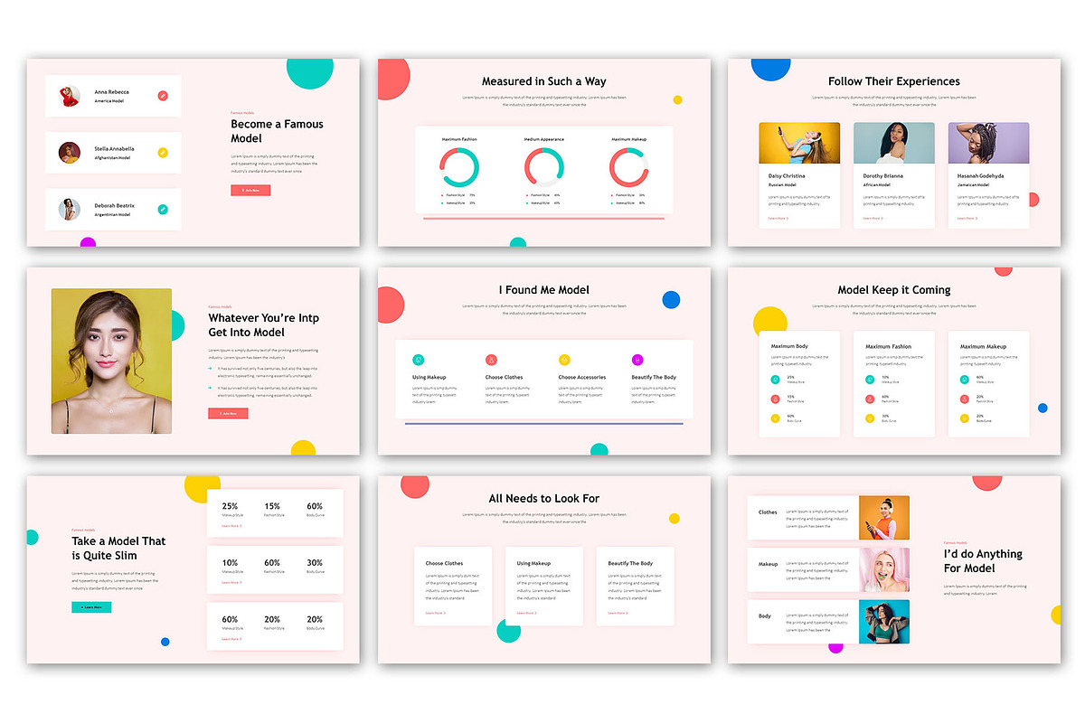 Famous Models Presentation Template, a Presentation Template by ...
