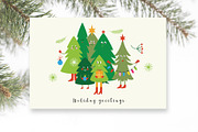 Funny Christmas Trees, a Seasonal Illustration by lenlis (Thumbnail 3 of 4)