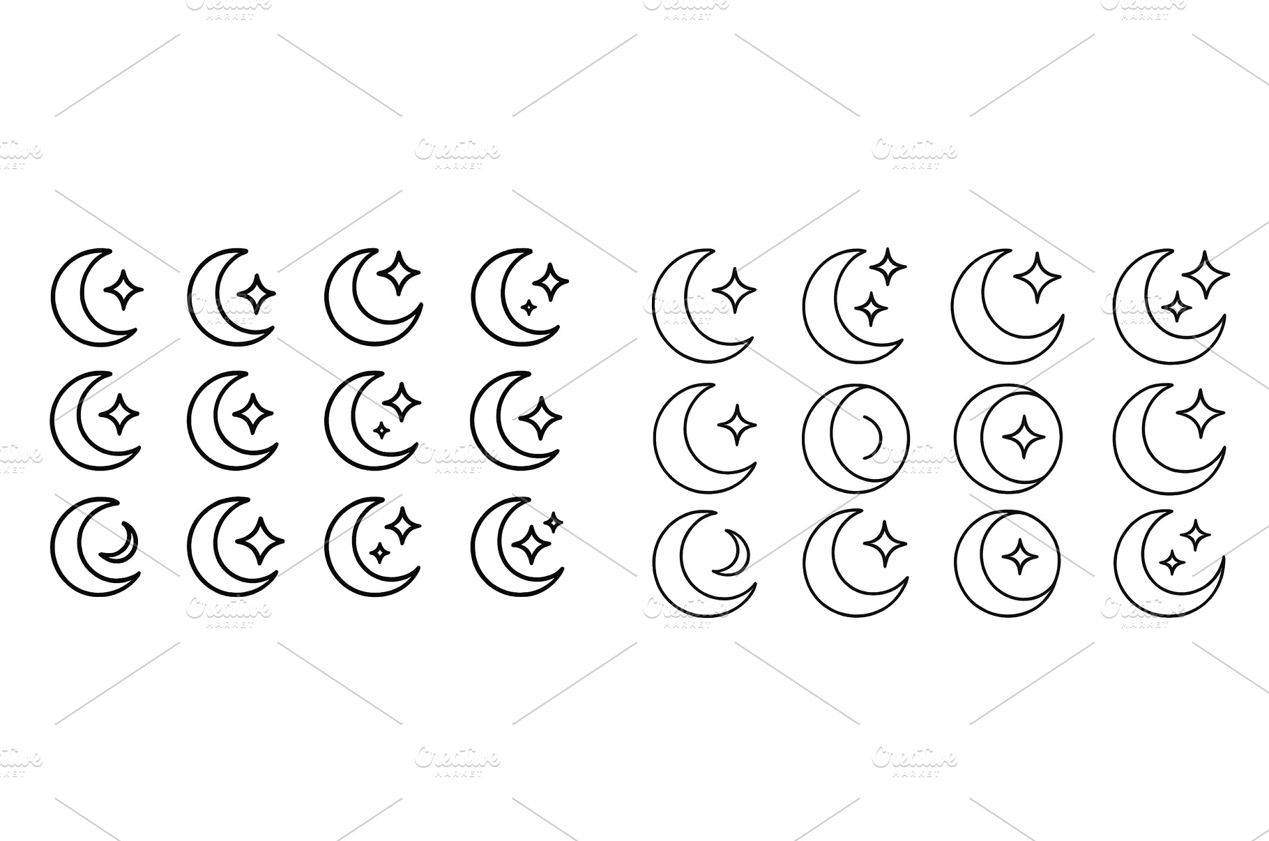 Patterns of crescent moons and stars, an Arts & Entertainment Photo by ZinetroN