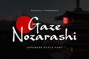 Gaze Nozarashi A Japanese Style Font, a Font by Allouse Studio (Thumbnail 1 of 10)