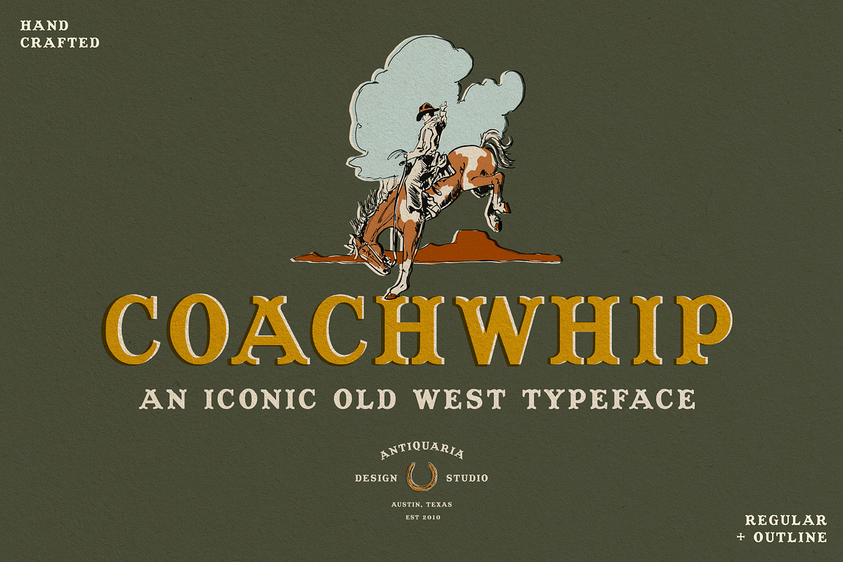 Coachwhip -  A Western Font, a Font by Antiquaria (Photo 1 of 4)