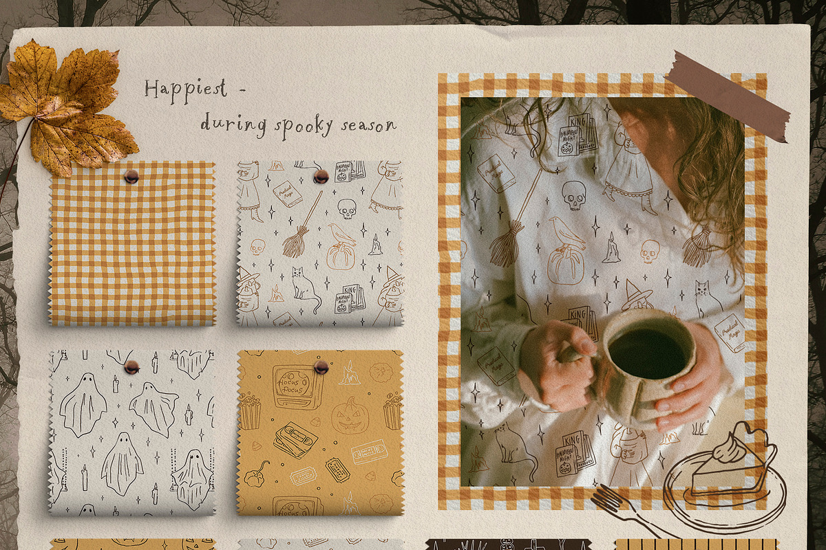 Haunted Nostalgia: Halloween Clipart, a Seasonal Illustration by Cute Atelier (Photo 8 of 10)