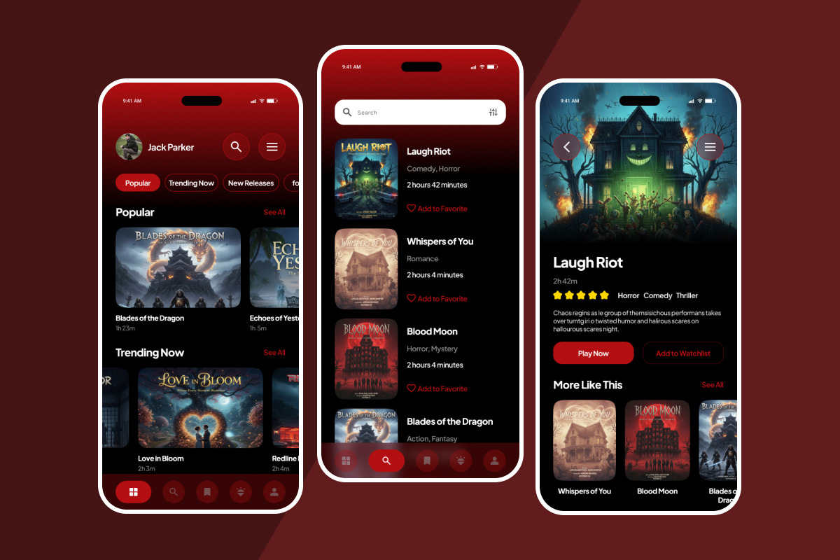 Sinemo – Movie Streaming Mobile App, an App Template by productype1 (Photo 4 of 5)