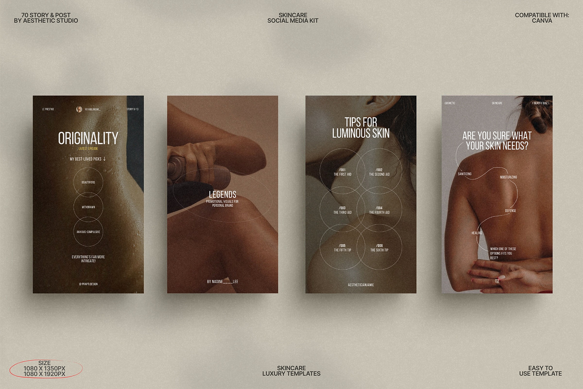 Modern Skincare Story and Post Set preview 5
