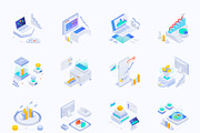 Data Analytics Isometric Icon Set, a Duotone Icon by Vectors Market (Thumbnail 9 of 9)