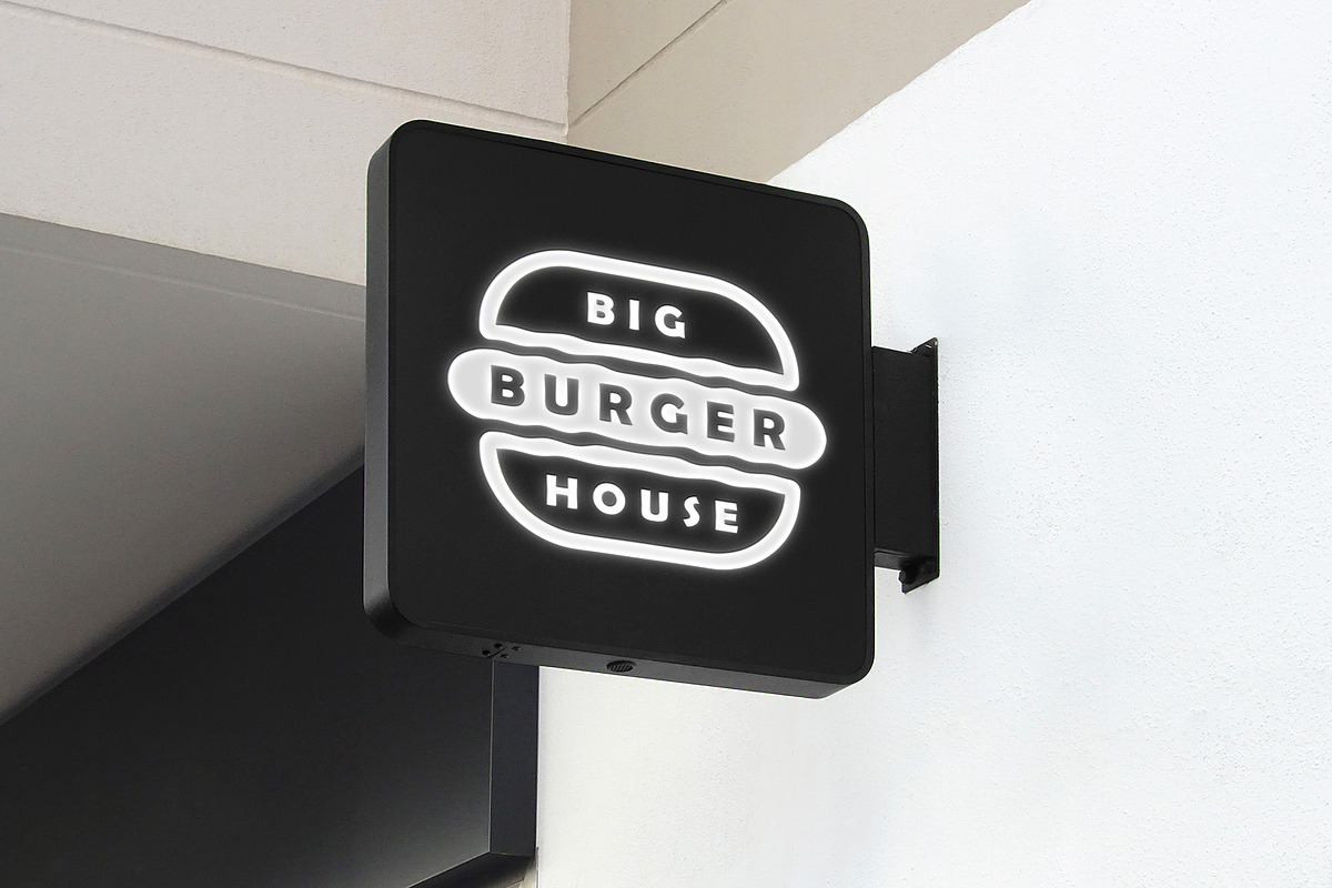 Logo Mockup Black Sign, an Advertising Mockup by Asylab (Photo 3 of 5)