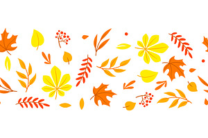 Pattern With Autumn Leaves.