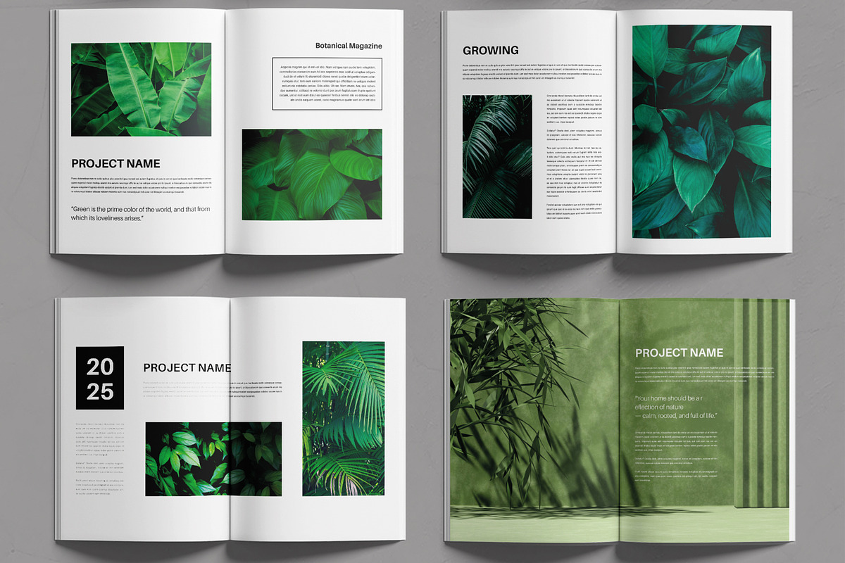 Botanical Magazine Template Layout, a Magazine Template by MightyDesign (Photo 3 of 6)