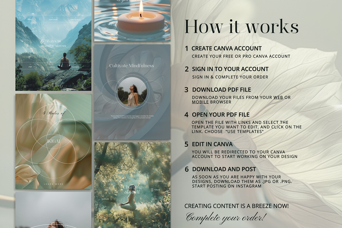 Wellbeing Coach Template - IG Canva, a Social Media Template by Under My Cozy Roof (Photo 8 of 11)