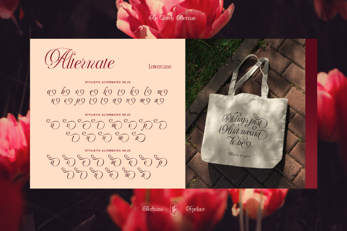 Berlyana Sensual, a Script Font by Burntilldead (Photo 7 of 14)