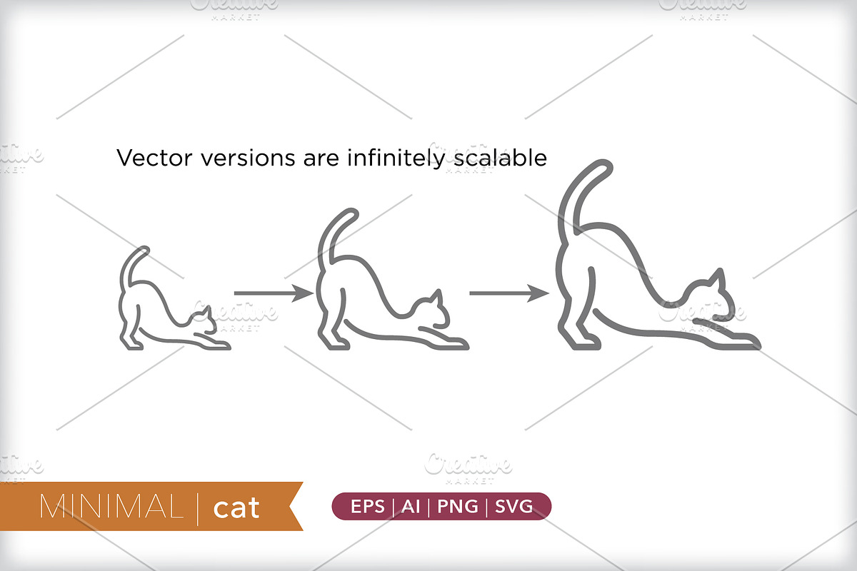 Minimal cat icons, an Outline Icon by Picture Window (Photo 4 of 5)