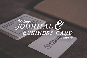Journal & Business Card Mockups