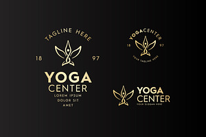 Yoga Logo Icon Design Vector