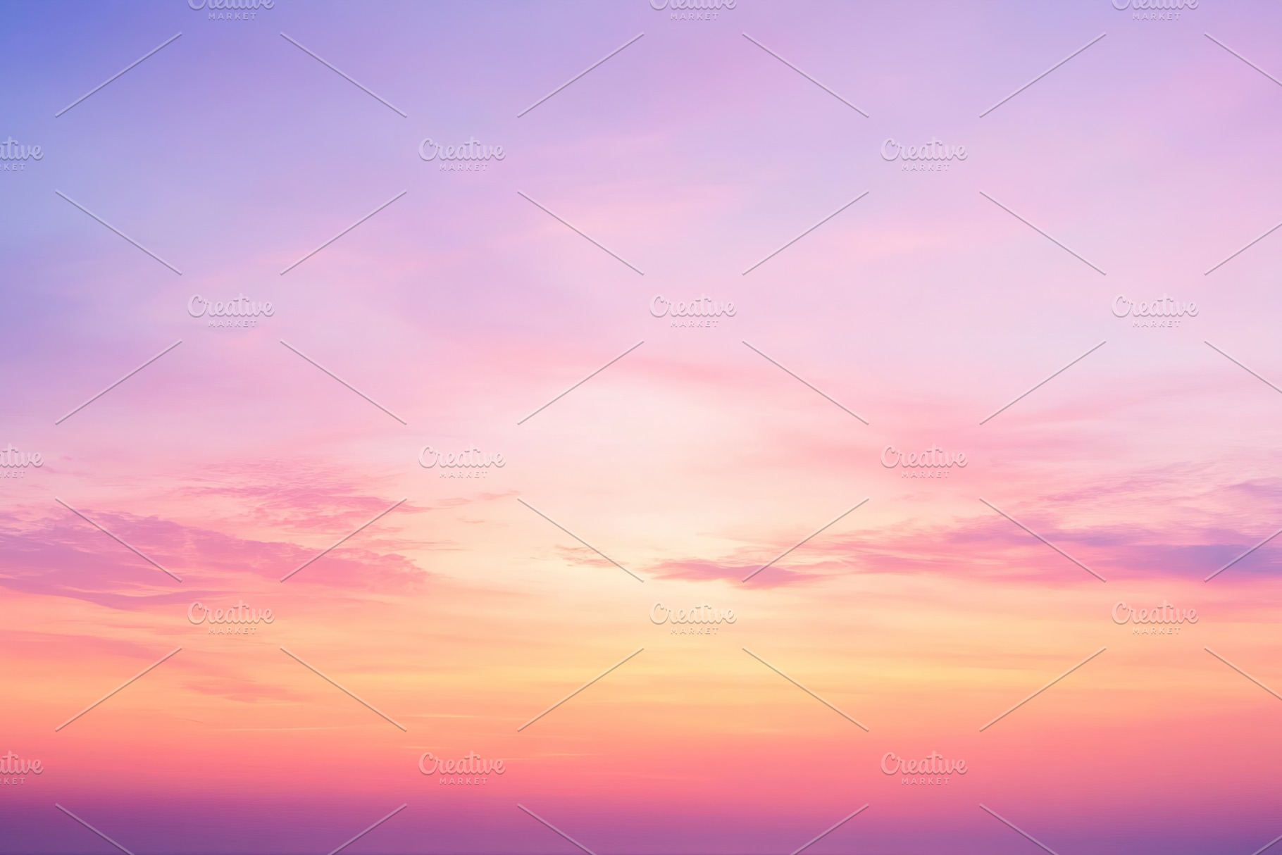 Evening sky displays warm hues of pink and orange at sunset by the horizon, a Nature Photo by AlyaAnd