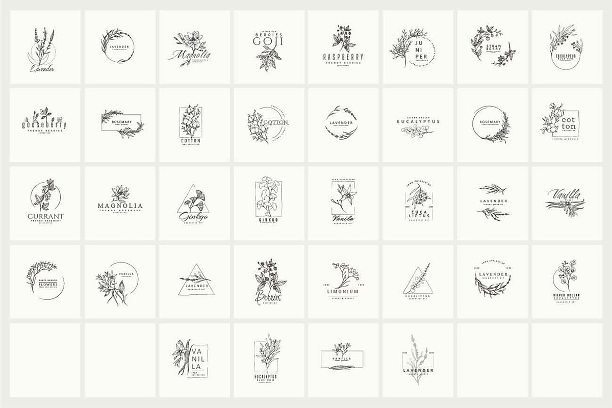 76 Floral premade logos, a Branding & Logo Template by Merfin (Photo 9 of 10)