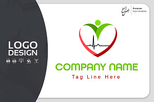 Hearth Health Logo Template