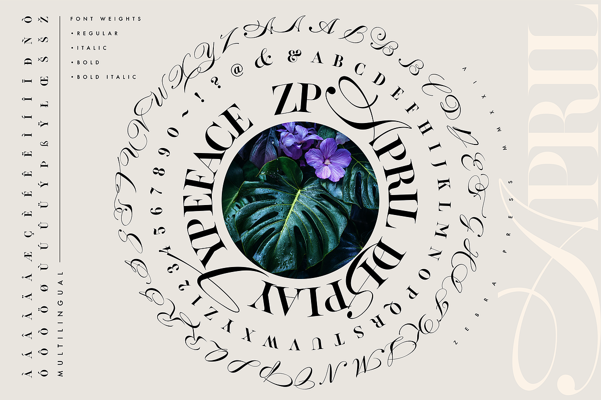 ZP APRIL - Luxury Hybrid Font, a Script Font by Zebra Press (Photo 12 of 13)