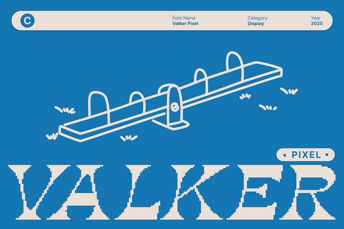 Valker Pixel, a Serif Font by Craft Supply Co. (Photo 1 of 8)
