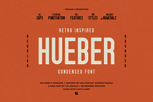 Hueber - Retro Condensed Sans