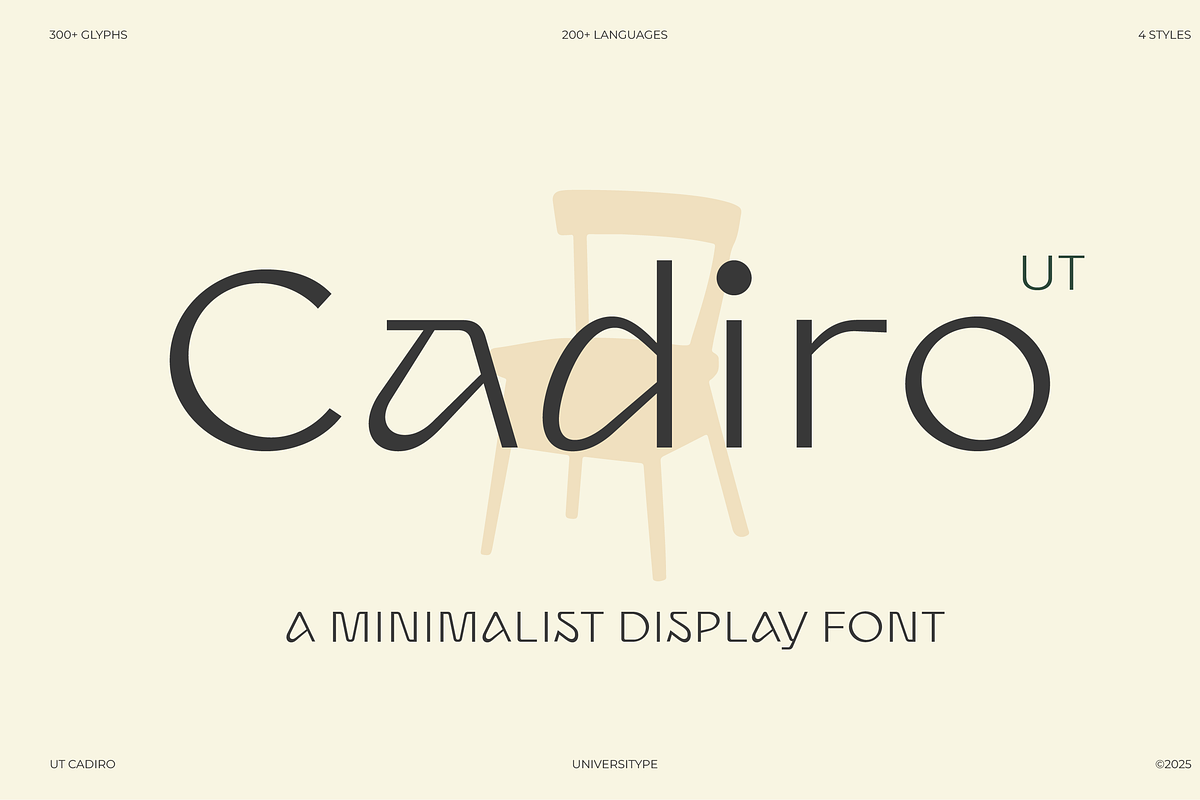 UT Cadiro-A Minimalist Display Font, a Sans Serif Font by Universitype (Photo 1 of 12)