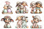 Whimsical Easter Sheep Clipart, an Illustration by Black Bird Studio (Thumbnail 5 of 6)