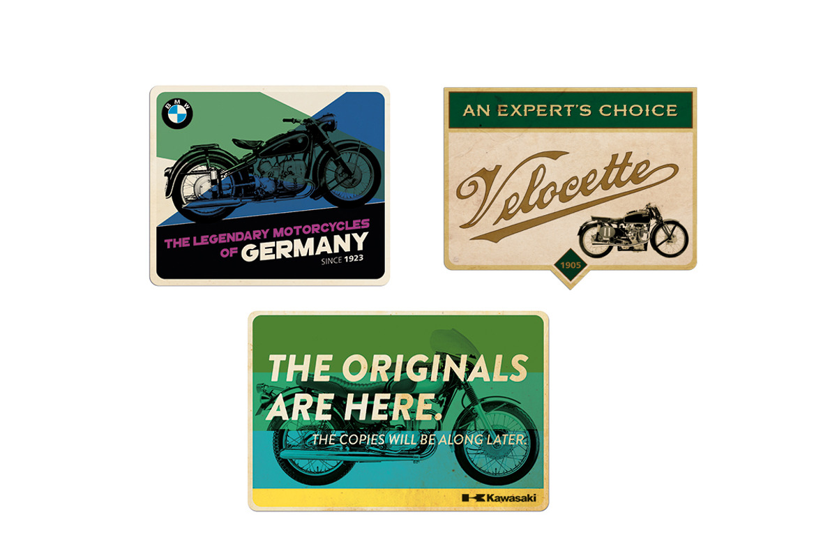 retro motorcycle badges preview 3