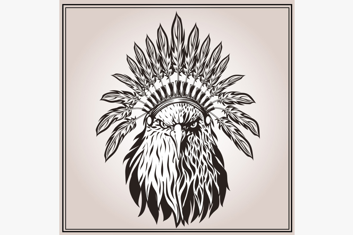 American Eagle ethnic Indian, an Animal Illustration by ARTYuSTUDIO