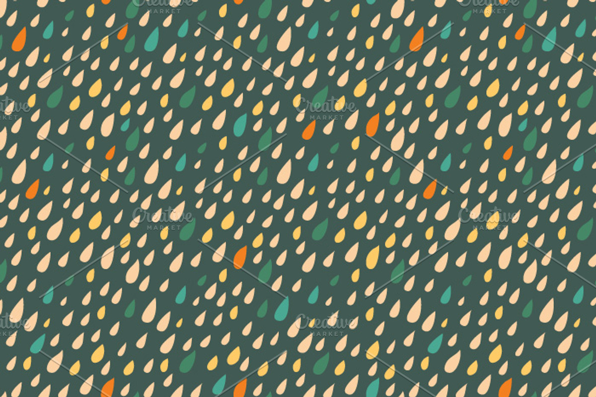DROPS. Seamless background. Bright. preview 4
