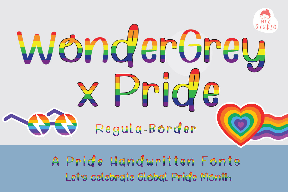 WonderGreyXPride SVG Font, a Handwritten Font by MTK Studio (Photo 1 of 6)