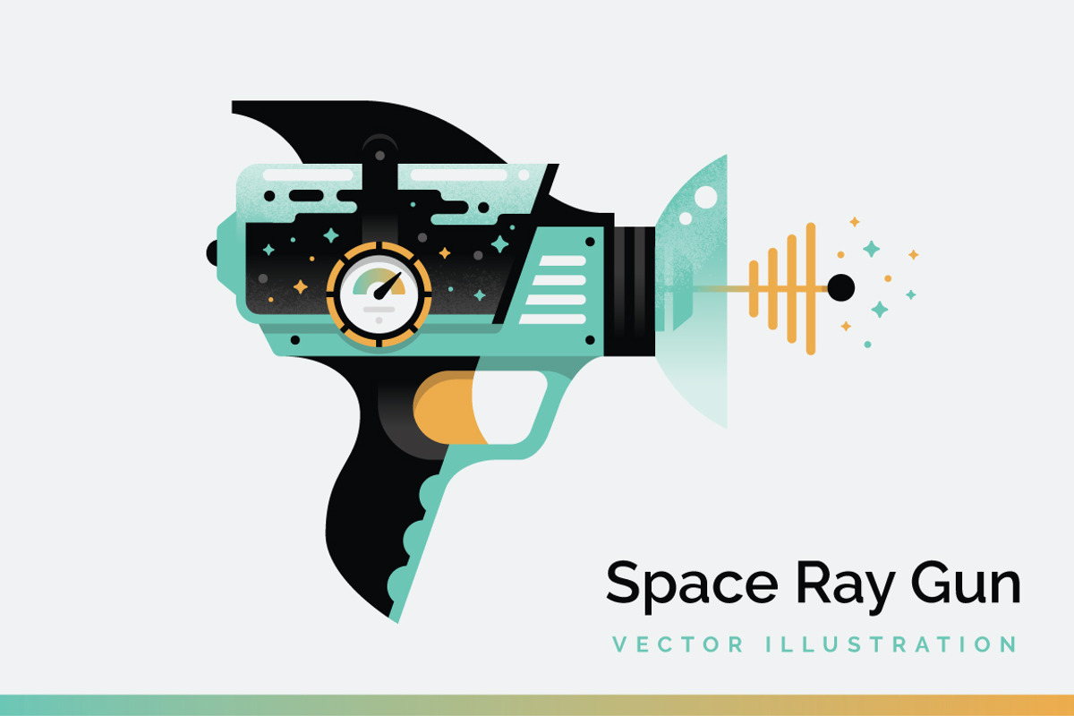 Ray Gun Vector Illustration, an Illustration by Creative Muscle