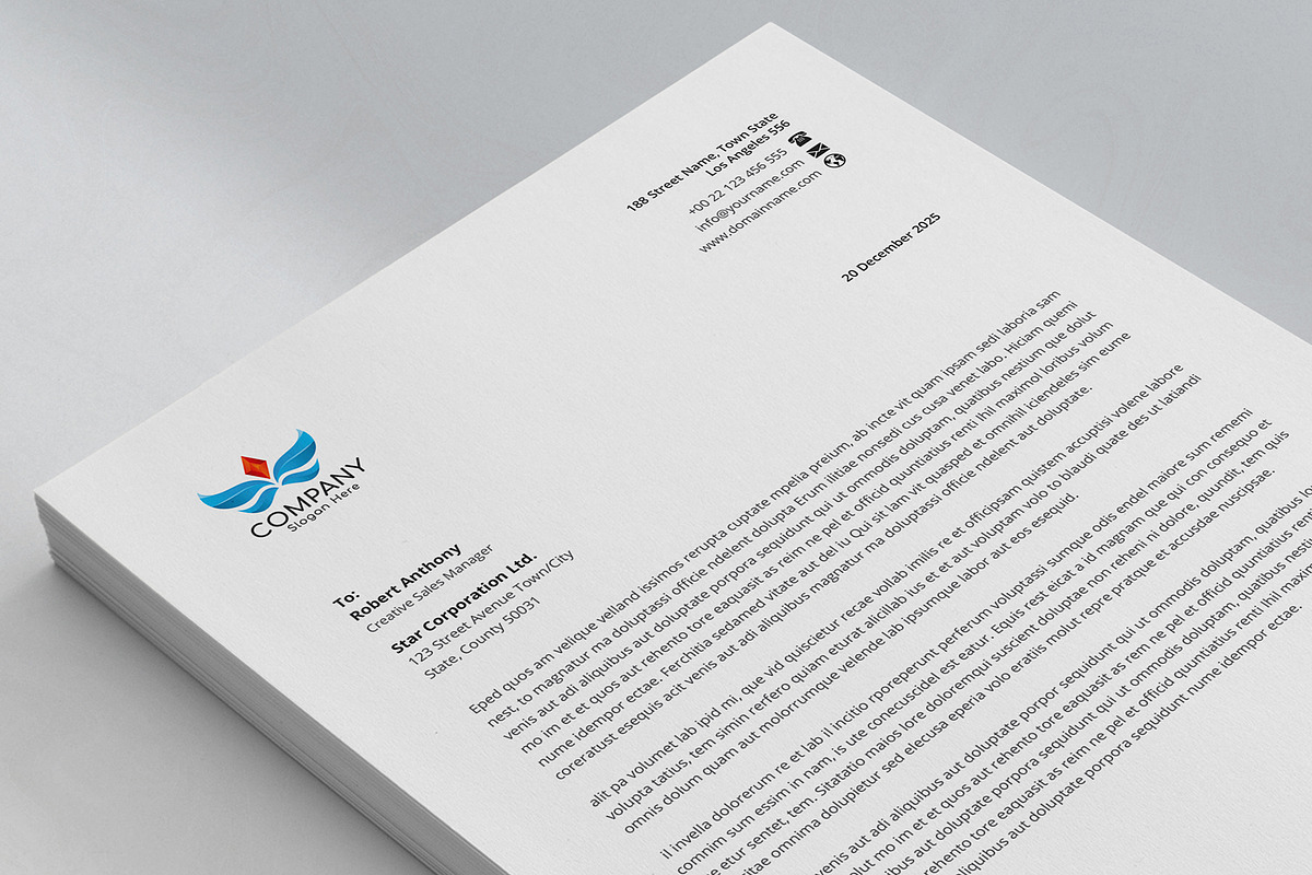 Letterhead and Invoice Bundle, a Stationery Template by DesignDevisers (Photo 12 of 19)