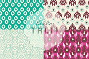 Pink Ikat Digital Paper, a Pattern Graphic by Hello Talii (Thumbnail 3 of 4)