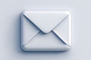 White envelope icon digital mail mes, an Arts & Entertainment Photo by Pixeness Studio