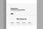 Modern ECommerce Website Wireframe, a Wireframe Template by MightyDesign (Thumbnail 5 of 9)