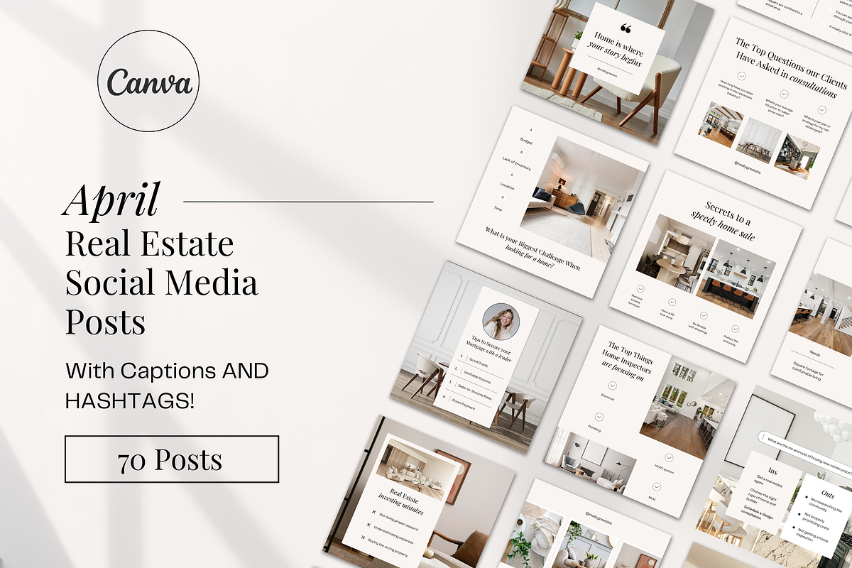 April Real Estate Posts with Caption, a Social Media Template by Marketing Templates Co. (Photo 1 of 18)