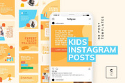 Kids Instagram Feed Canva Templates, a Social Media Template by Cultive Creative (Thumbnail 1 of 7)