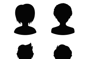 Avatar profile silhouettes, an Icon by Microvector