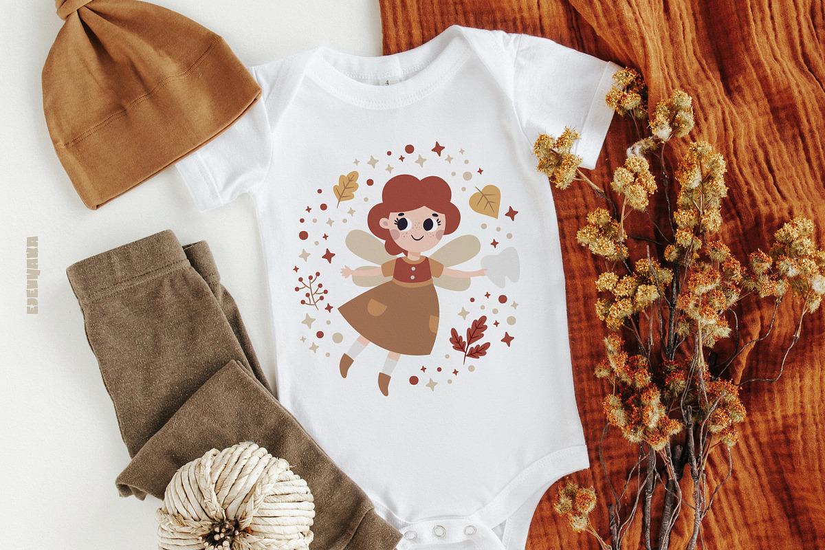 Kids Fairy. Clipart & Patterns, a Seasonal Illustration by Ejevyaka (Photo 4 of 14)