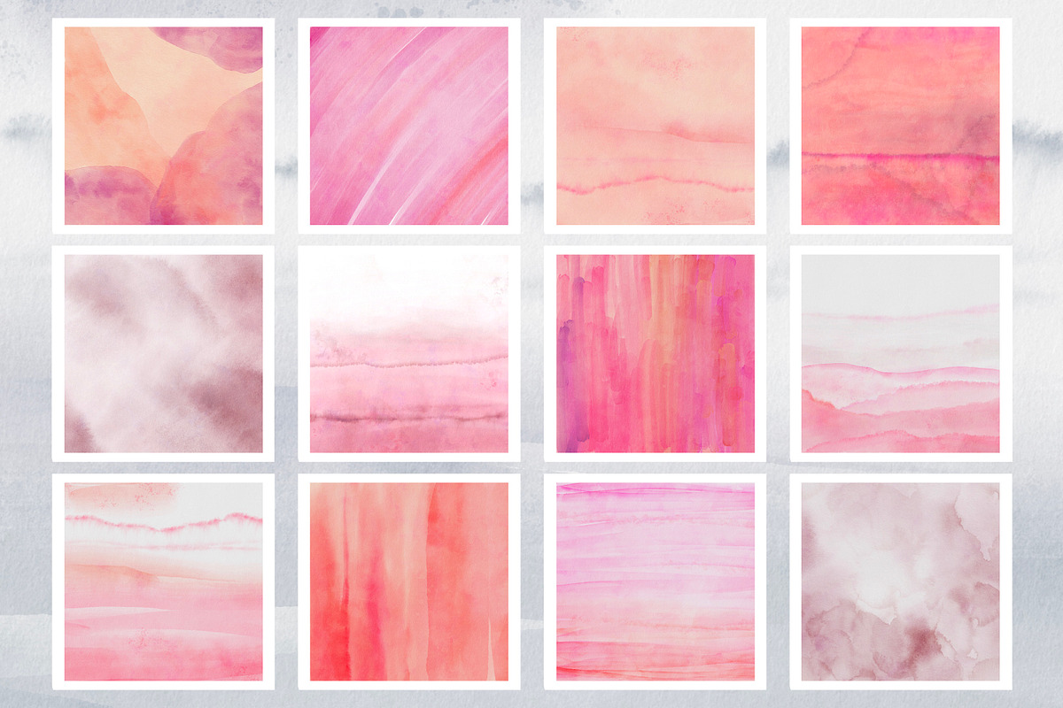 Pink watercolour backgrounds, a Texture Graphic by Katie Lisker (Photo 3 of 4)