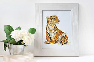 Tigers .Clipart Illustrations