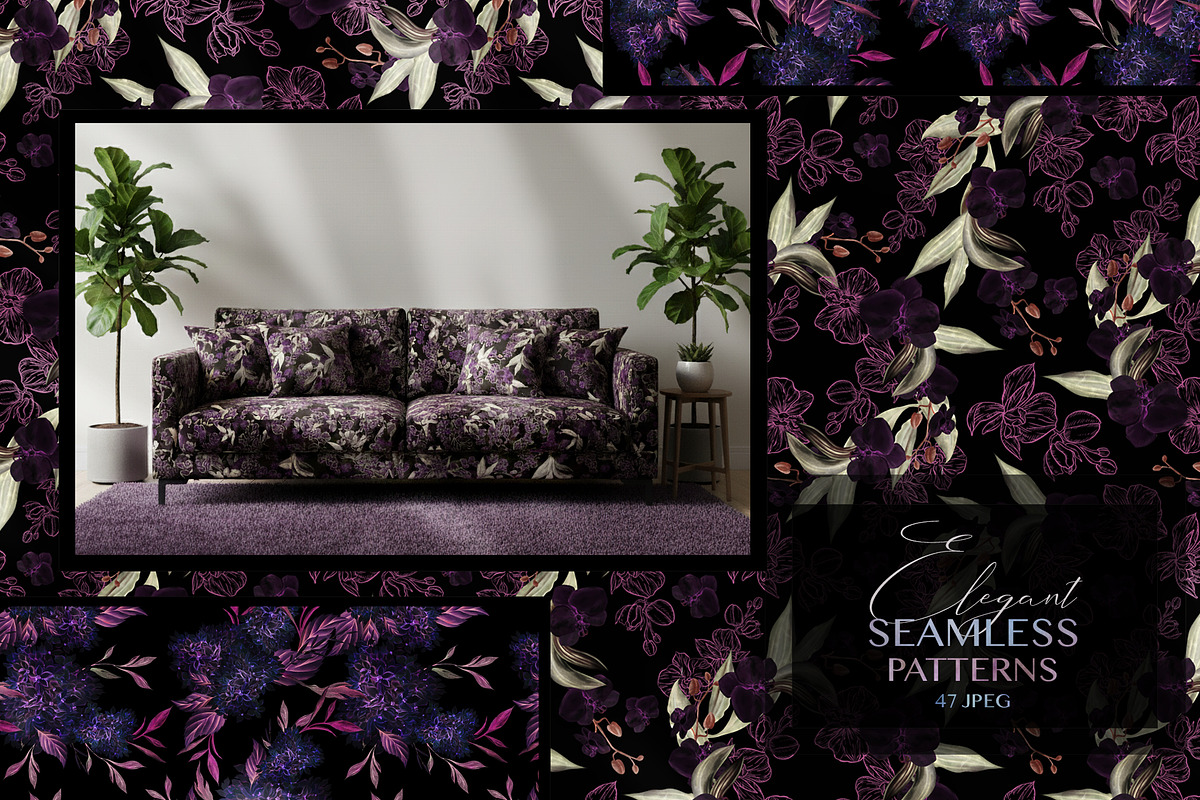 ELEGANT FLOWERS PATTERNS, a Pattern Graphic by Knopazyzy (Photo 6 of 18)