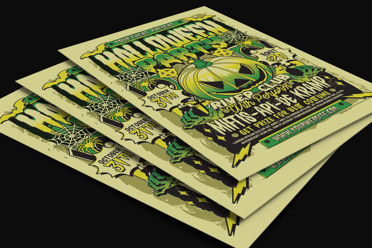 Halloween Party Flyer, a Flyer Template by Muhamad Iqbal hidayat (Photo 4 of 4)