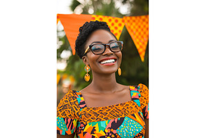 Smiling African American female in, a Person Photo by Lermont51