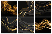 Black And Gold Abstract Background, an Illustration by RobertsArt (Thumbnail 5 of 5)