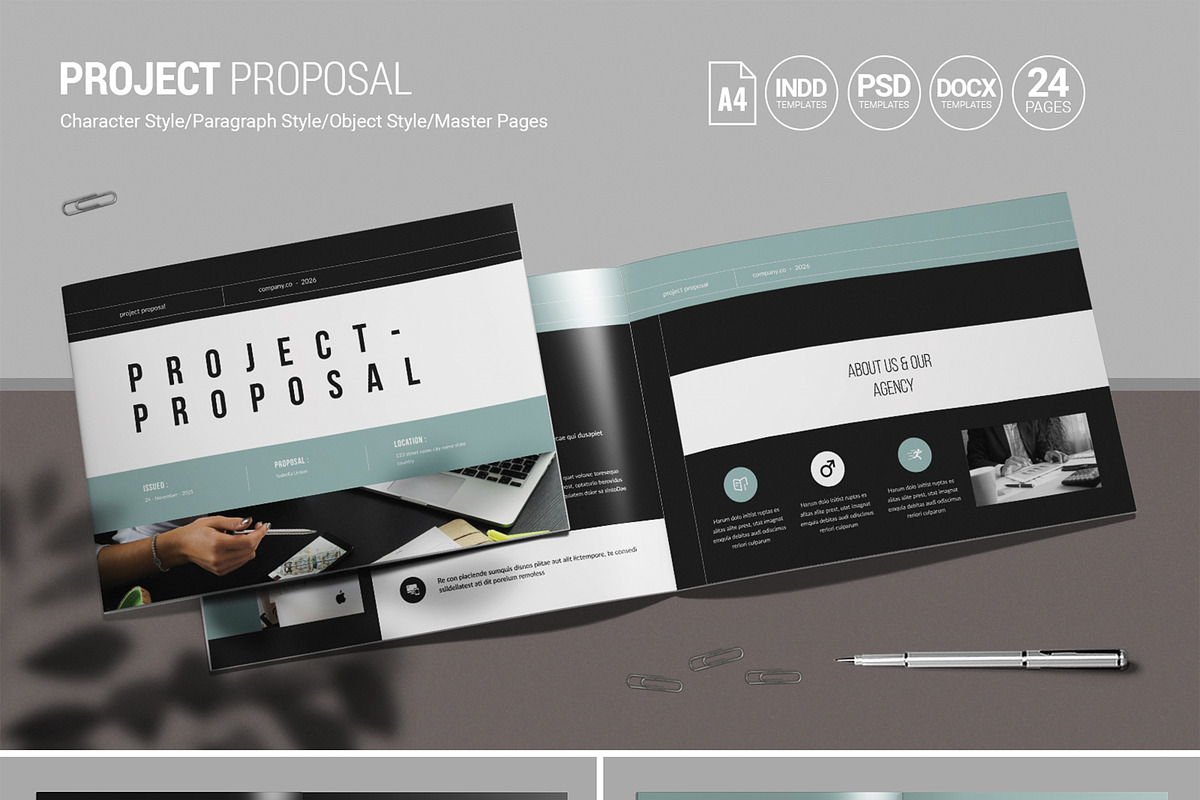 Project Proposal Brochure Template, a Brochure Template by White Graphic (Photo 16 of 16)