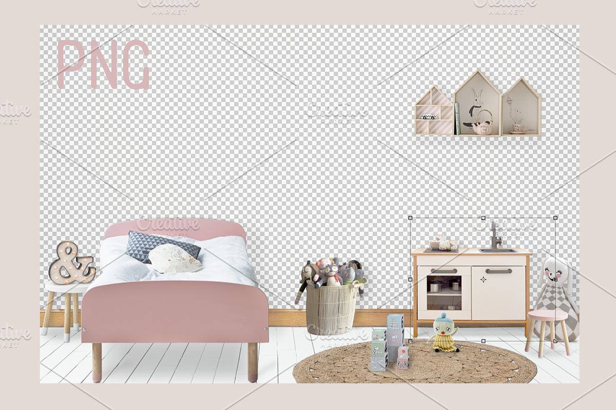 Kids Room Wall/Frame Mock Up 2, a Print Template by Whimsicality (Photo 7 of 7)