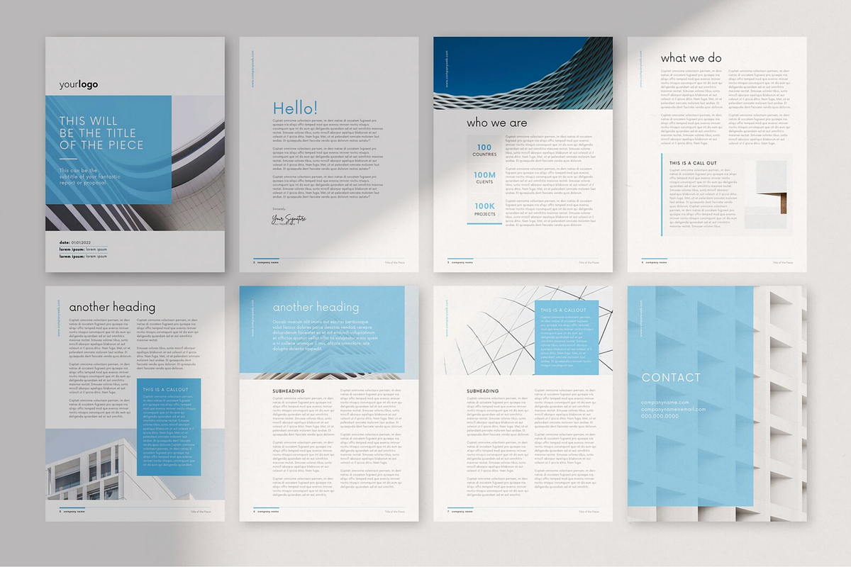Minimal Report Template Canva, a Brochure Template by frommakertomaker (Photo 5 of 6)