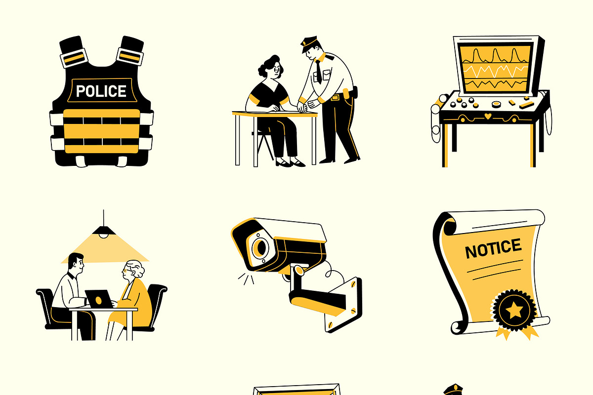 Law Drawing Illustration Set, a Person Illustration by Vectors Market (Photo 7 of 9)